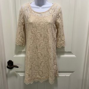 Cream Lace Dress Size Small